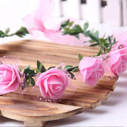 Blomsterkrans med roser, pink